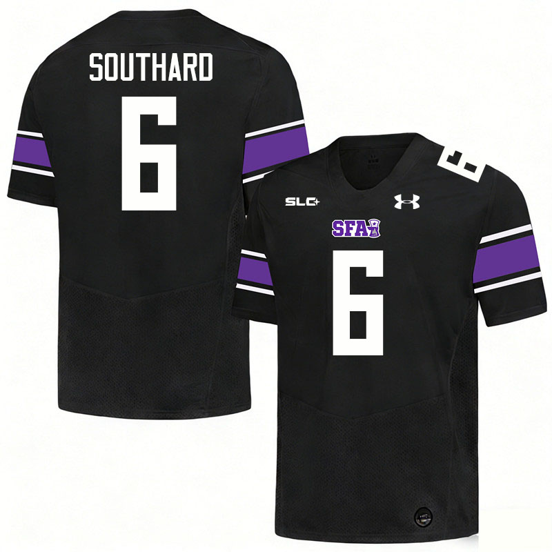 Stephen F. Austin Lumberjacks #6 Jaydon Southard College Football Jerseys,Uniforms-Black